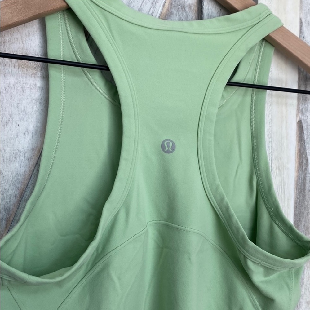 Lululemon high neck align waist length shirt in creamy mint size 6